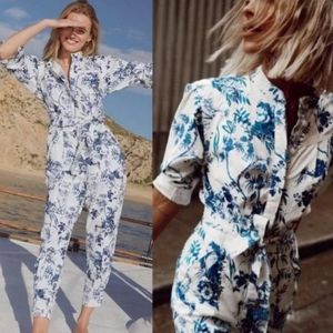Anthropologie Lucienne Belted Jumpsuit